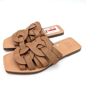 Marc Fisher LTD Kimiko Flat Sandal Women's Medium Natural Size US5.5M EU36